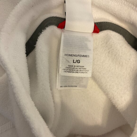The North Face Fleece Pullover Women's L White Long Sleeve Quarter Zip - Picture 13 of 13
